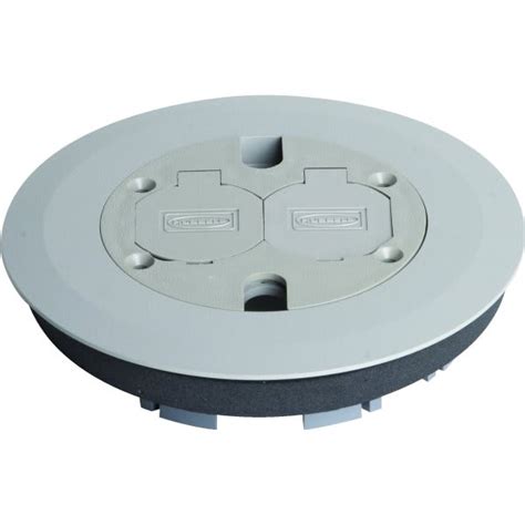 hubbell round non metallic floor box|floor mounted duplex receptacle.